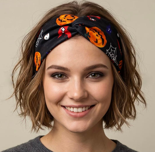 Halloween twist knot head wrap