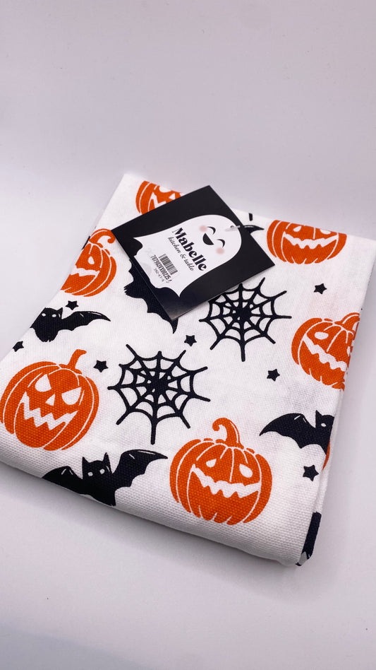 Bats pumpkin pattern kitchen towel