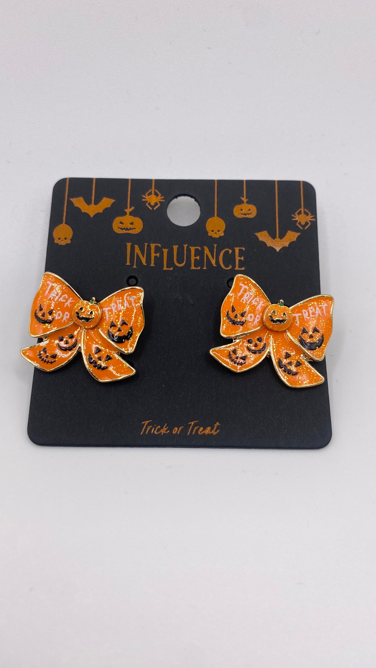 Pumpkin bow earrings