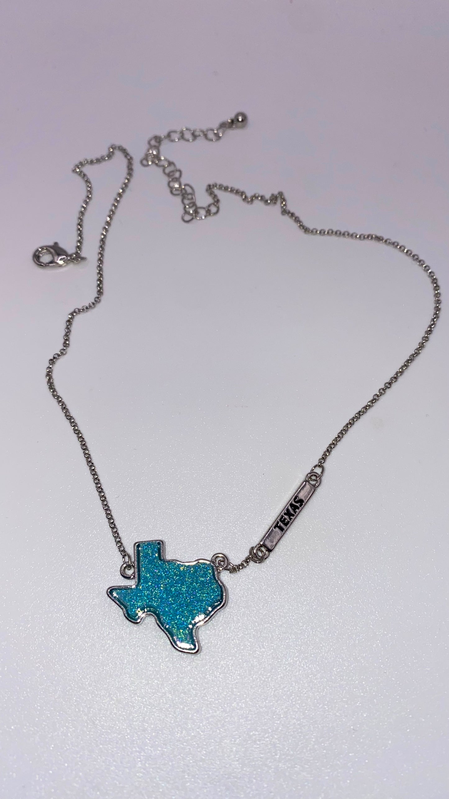 Aqua druzy Texas necklace