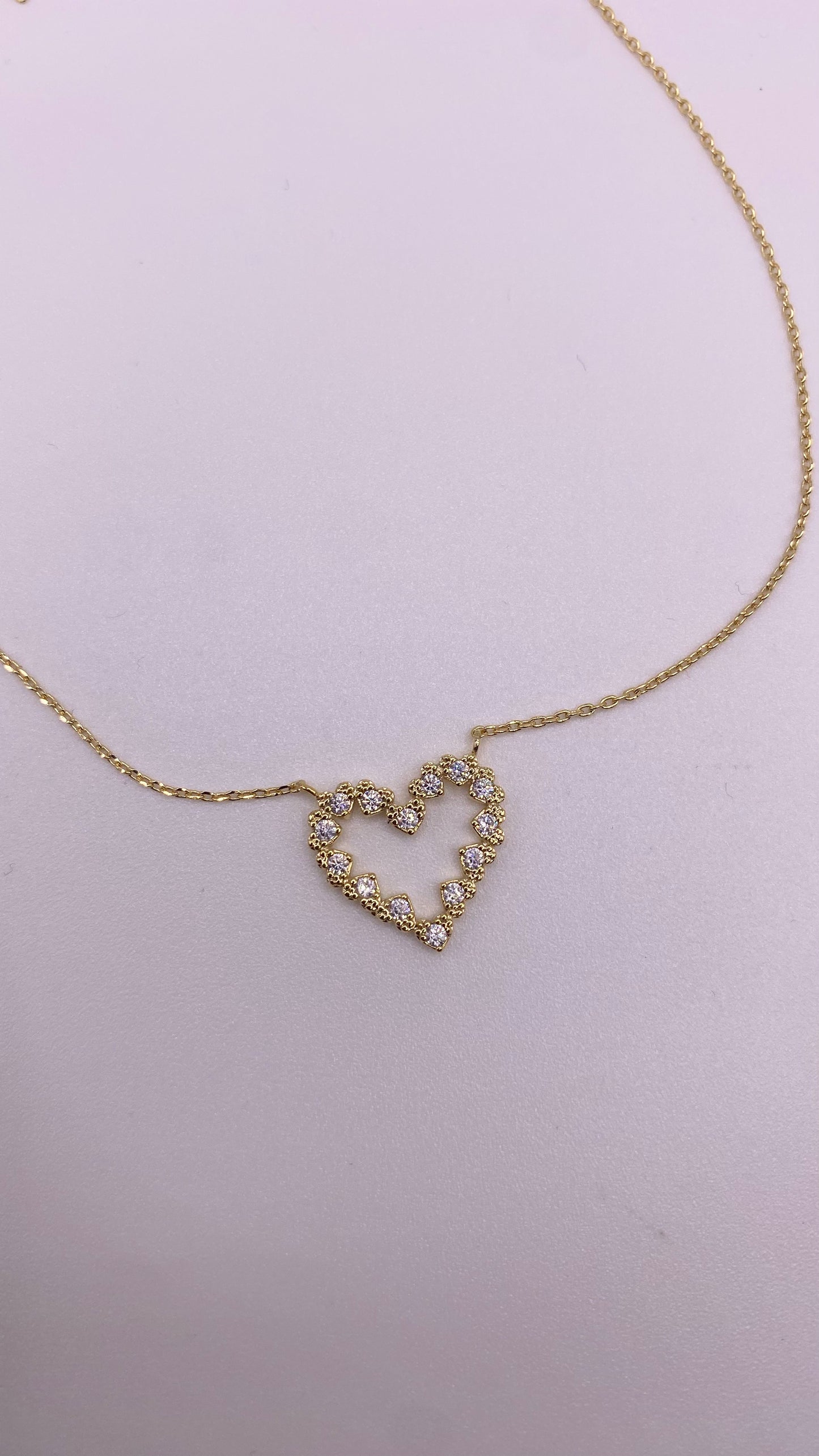 Floating heart necklace