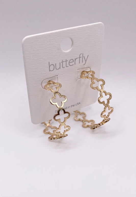 Lucky me hoop earrings