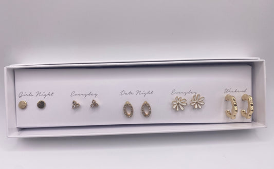5 piece earring set