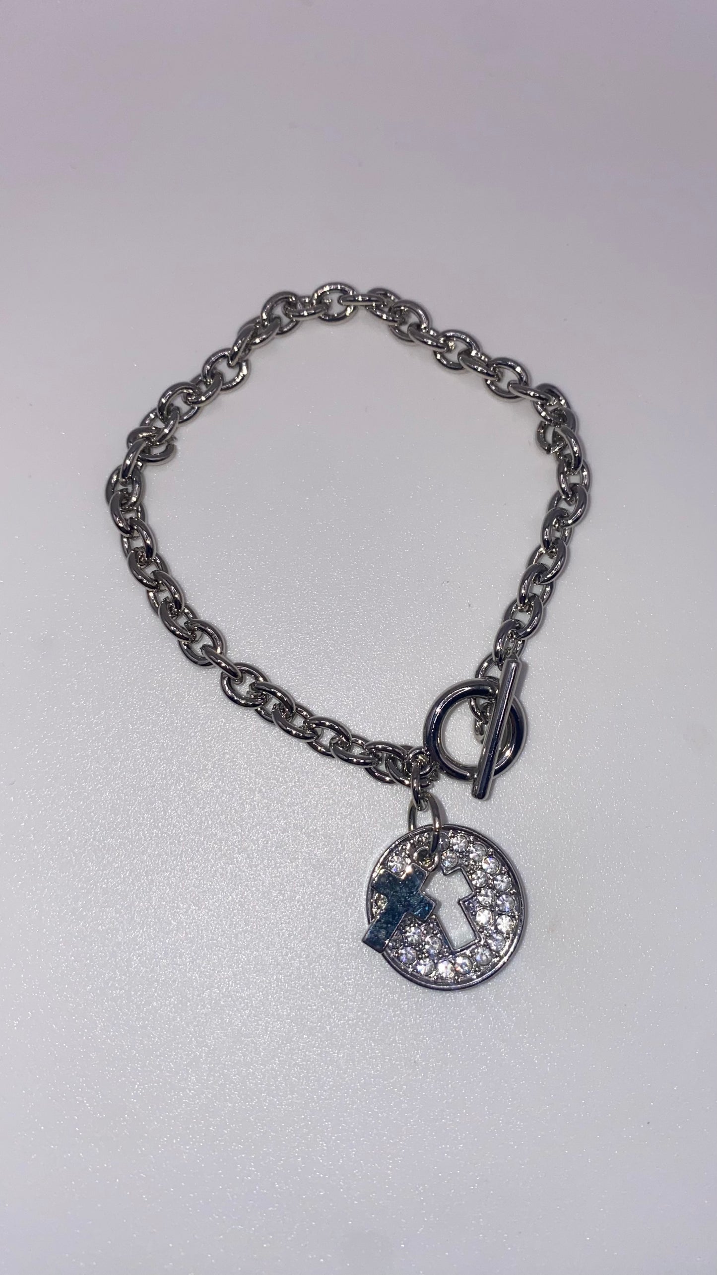 Cut out cross bracelet
