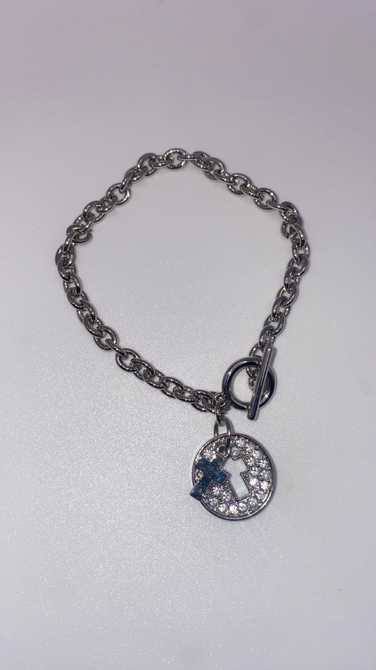 Cut out cross bracelet