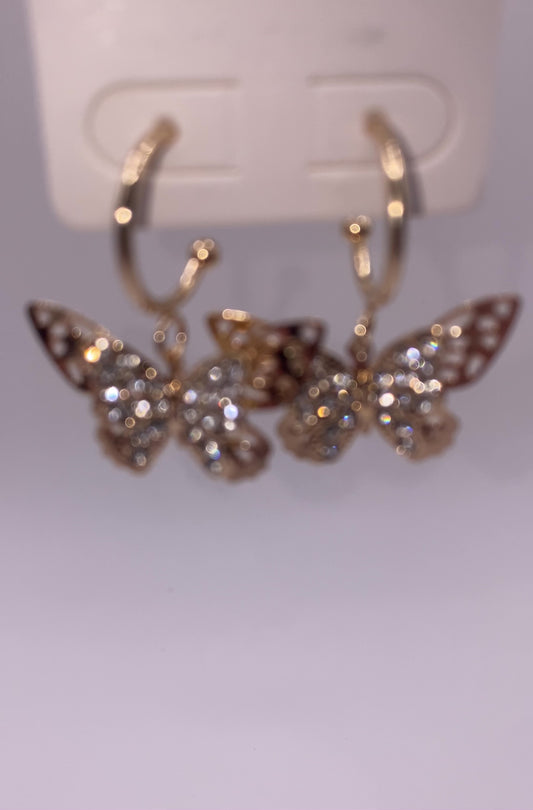 Butterfly pop dangle earrings
